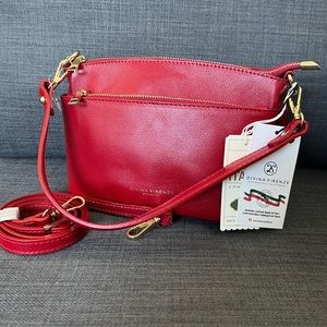 NWT DIVINA FIRENZE CROSSBODY SHOULDER BAG ITALIAN LEATHER